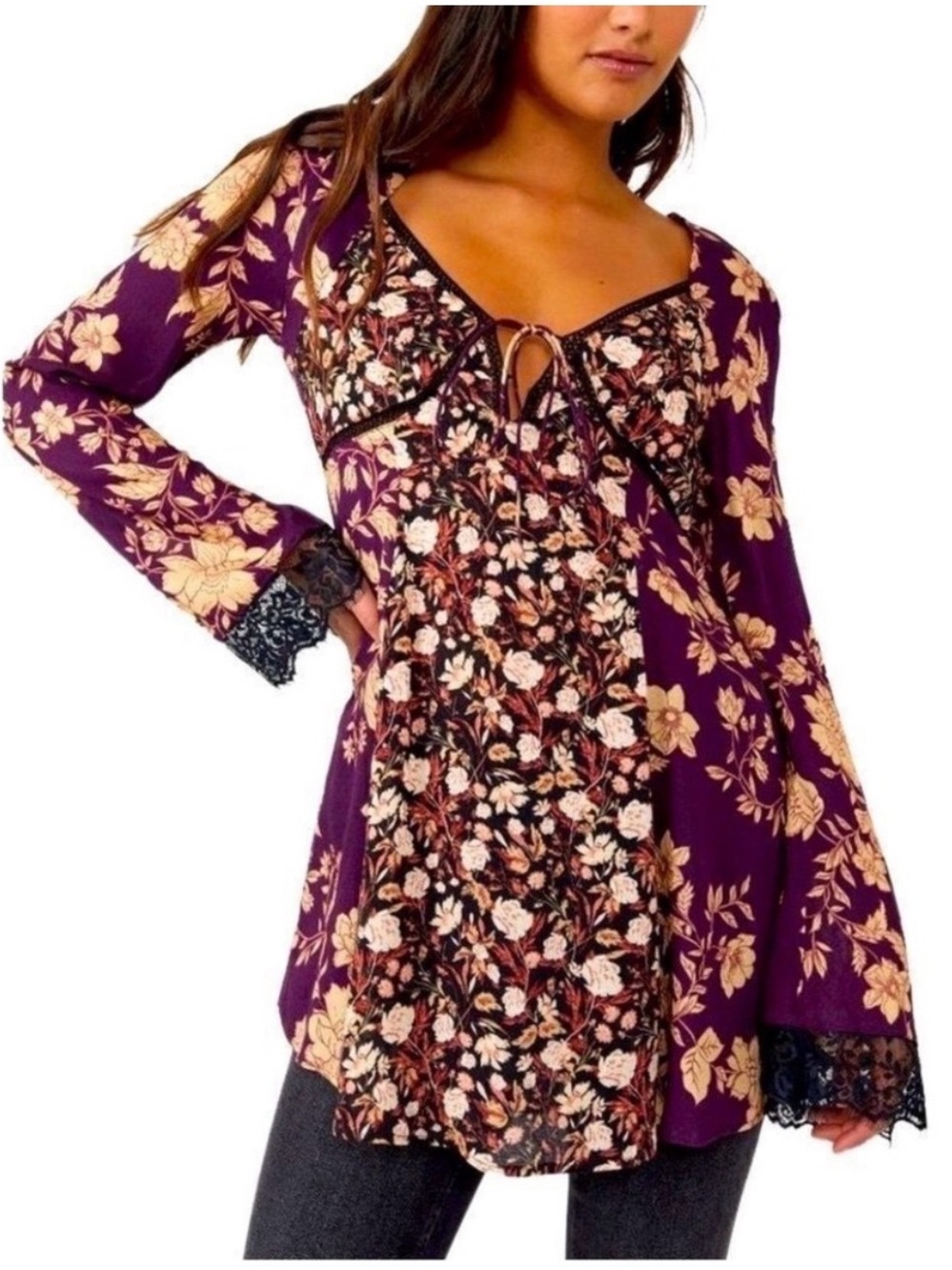 Free People Odette Tunic in espresso